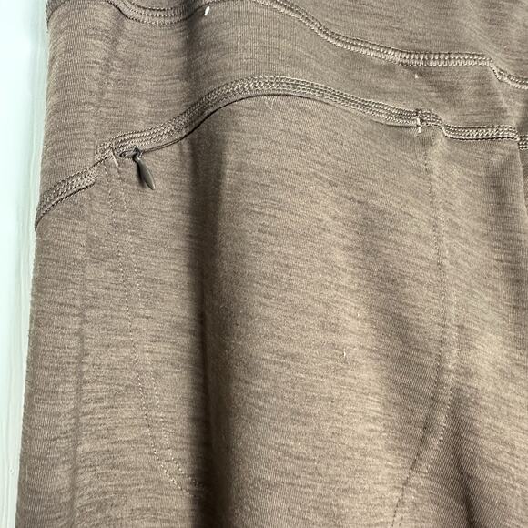 Duluth Trading Co L X 31 Brown Straight Leg High Rise Stretch Yoga Pants Pockets - Picture 5 of 9